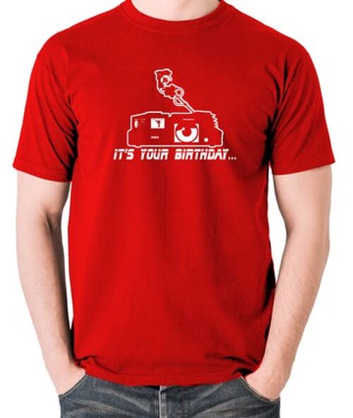 Blade Runner Inspired T Shirt - Voight Kampff - It's Your Birthday.... red