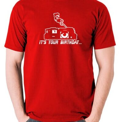 Camiseta inspirada en Blade Runner - Voight Kampff - Es tu cumpleaños.... rojo