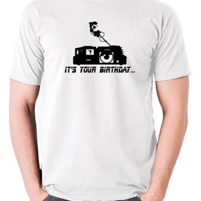 Blade Runner inspiriertes T-Shirt - Voight Kampff - Es ist dein Geburtstag .... weiß