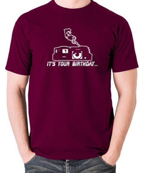 Blade Runner Inspired T Shirt - Voight Kampff - It's Your Birthday.... burgundy