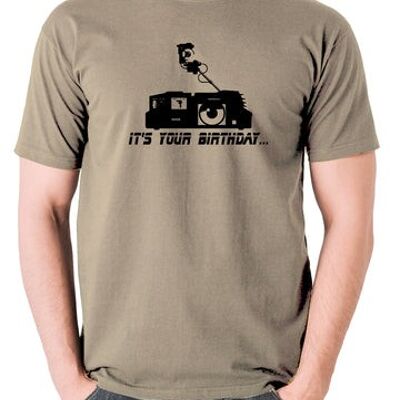 Blade Runner Inspired T Shirt - Voight Kampff - It's Your Birthday.... khaki