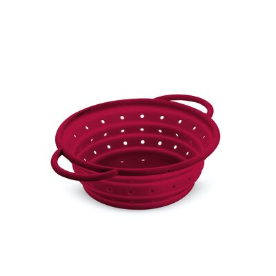 Coolinato faltbares Silikon-Sieb 16 cm rot