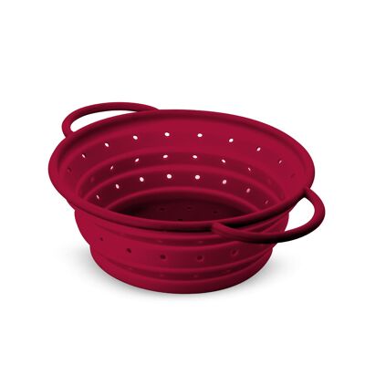 Coolinato faltbares Silikon-Sieb 20 cm rot