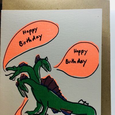 Tarjeta feliz cumpleaños dragon