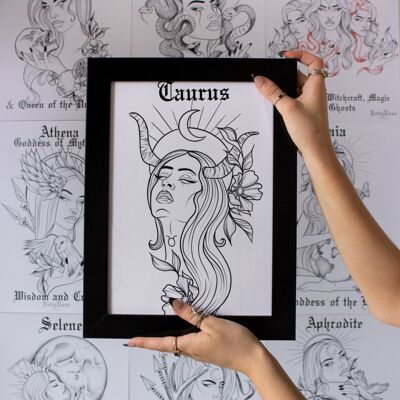 Taurus Zodiac Print