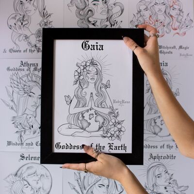 Gaia Goddess Portrait Print