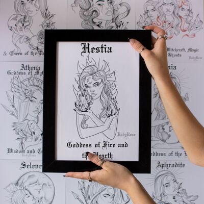 Hestia Goddess Portrait Print