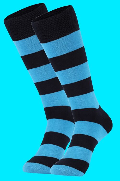 City Of Clouds Bamboo Stripe Sock #StripeStreetBlues