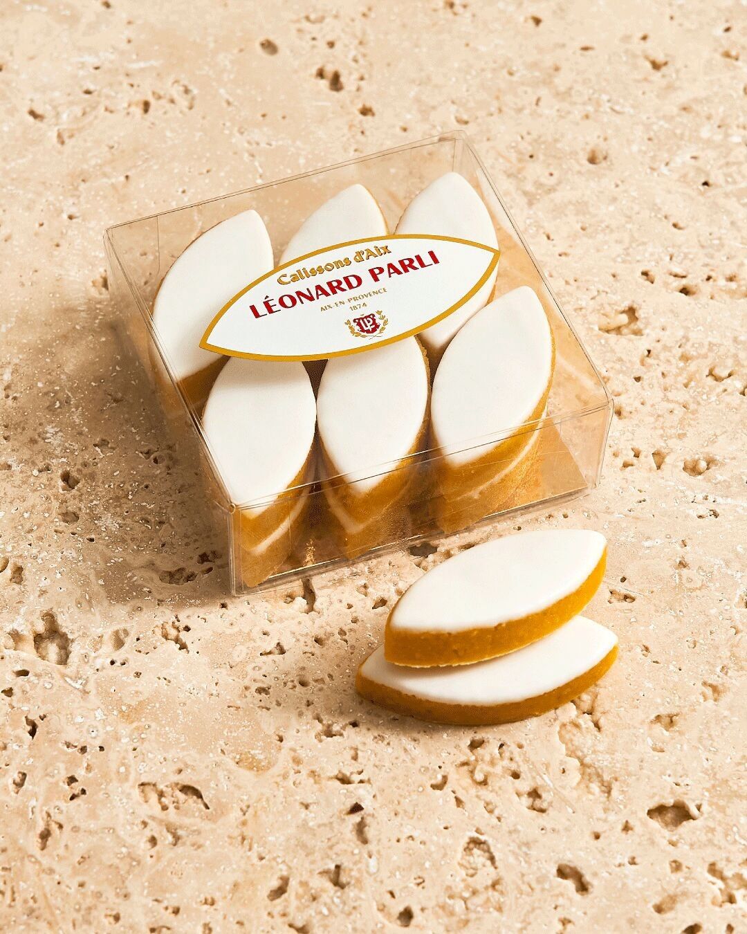 White Calissons square case - 130g - 12 Calissons