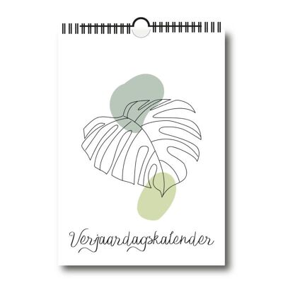 Birthday calendar botanical