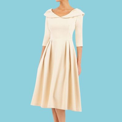ROBE SWING MANCHES CHESTERTON BEIGE SABLE