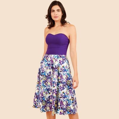 VESTIDO ESTAMPADO HURST SWING KEW MORADO