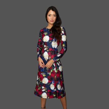 MELROSE ROBE A-LINE FLORAL RIOT IMPRIMÉ 1