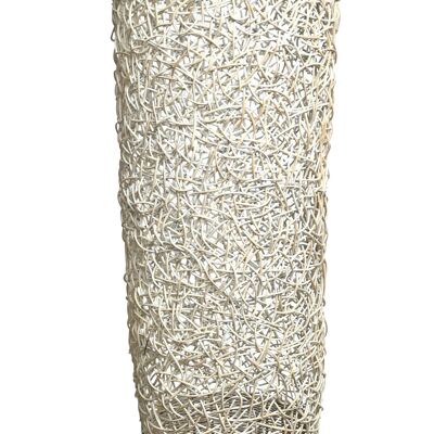 Magwe XL column lamp, ceruse white rattan 139cm