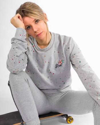 Sweat Pois - Gris 1