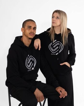 Sweat à capuche Logo Line - Noir 1