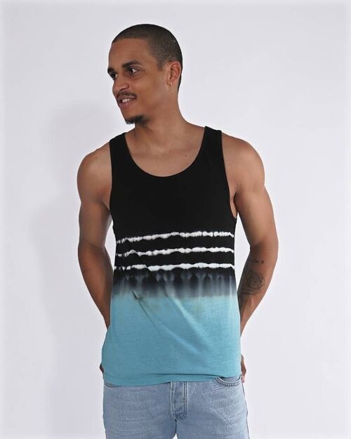 Singlet Degrade Tie Dye - Navy