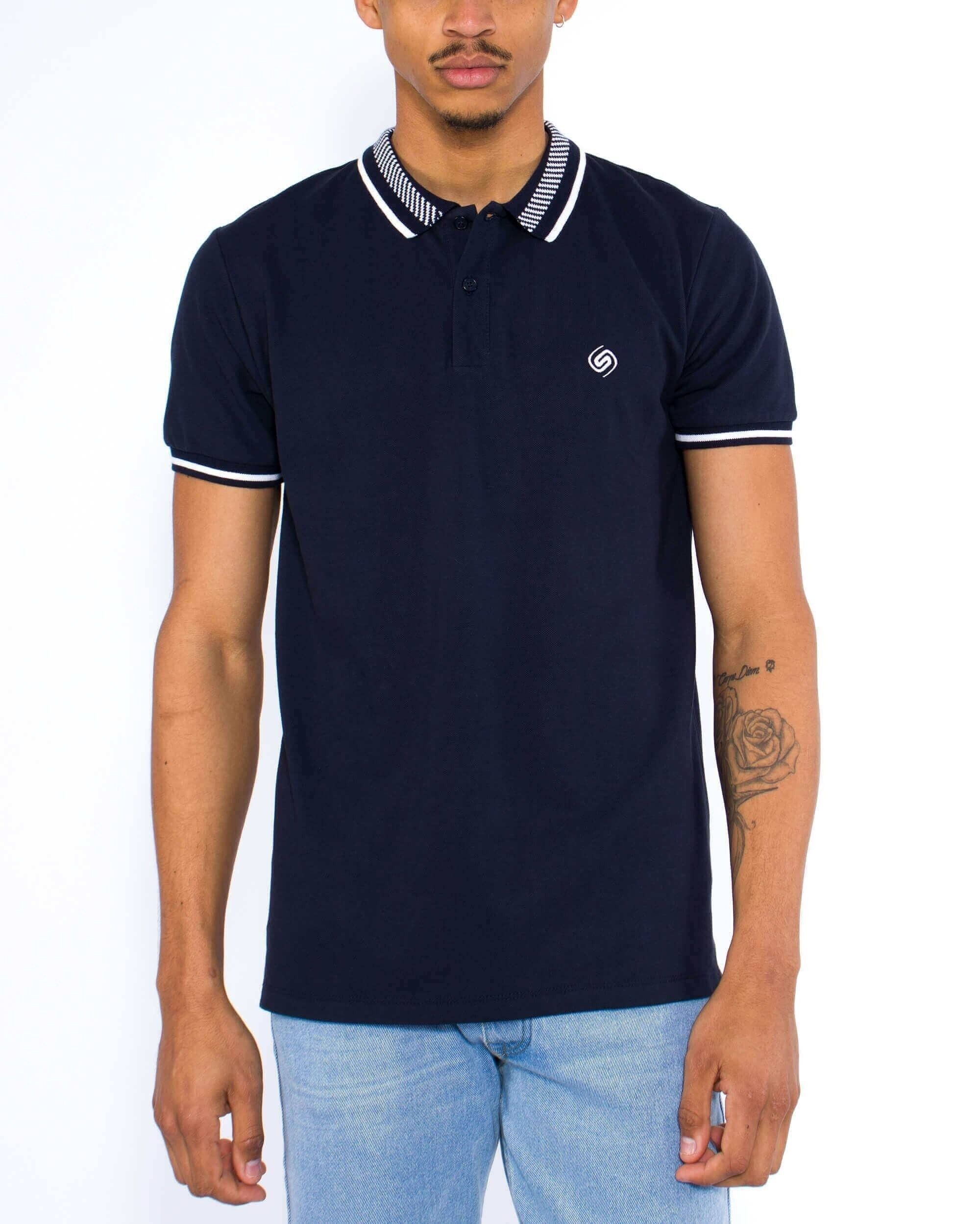 Polo Diagonale - Blu Navy