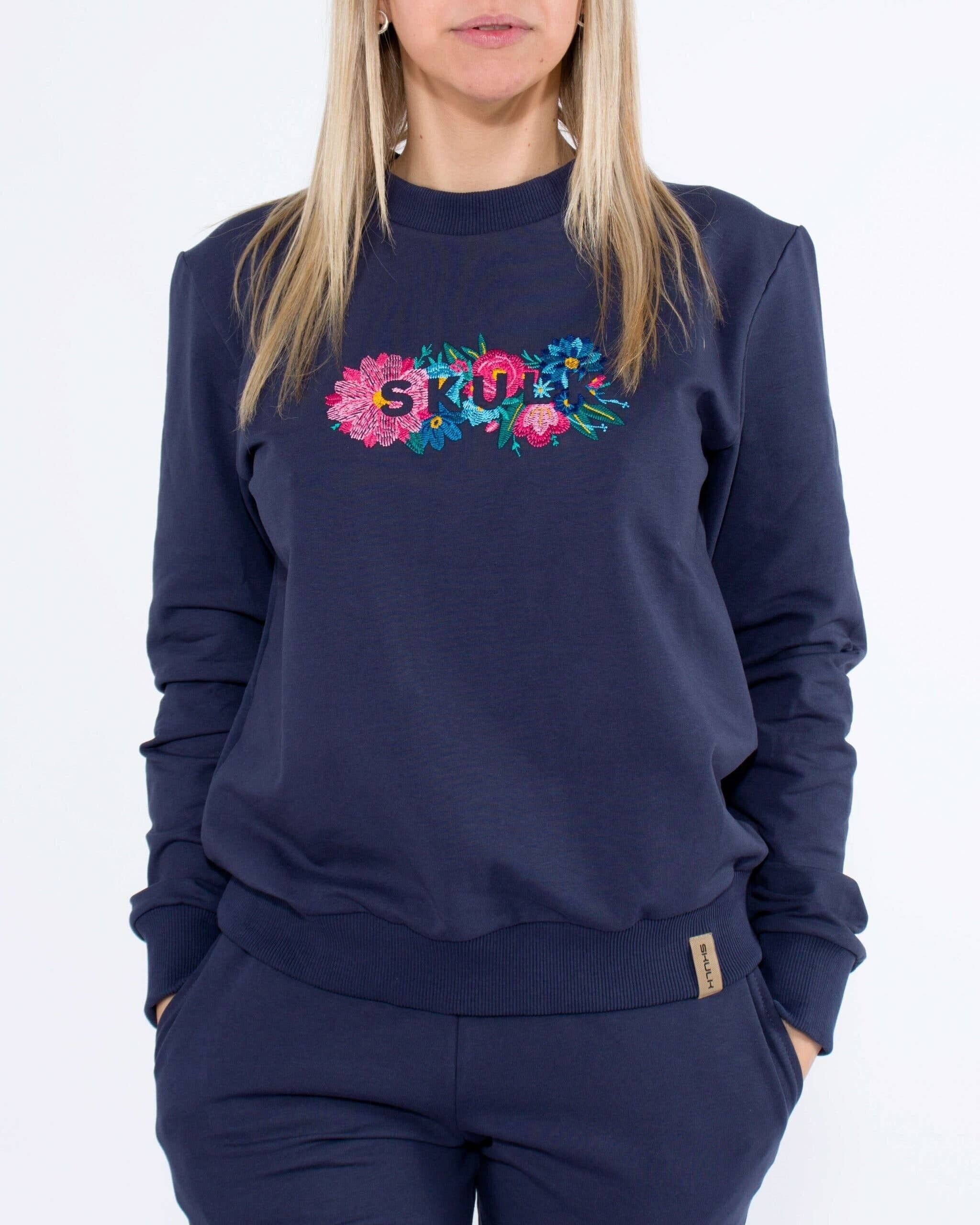 Felpa Floreale - Navy