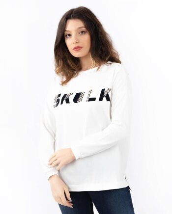 T-shirt manches longues SK Blanc 1