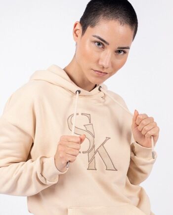 Sweat Capuche Sk Beige 1