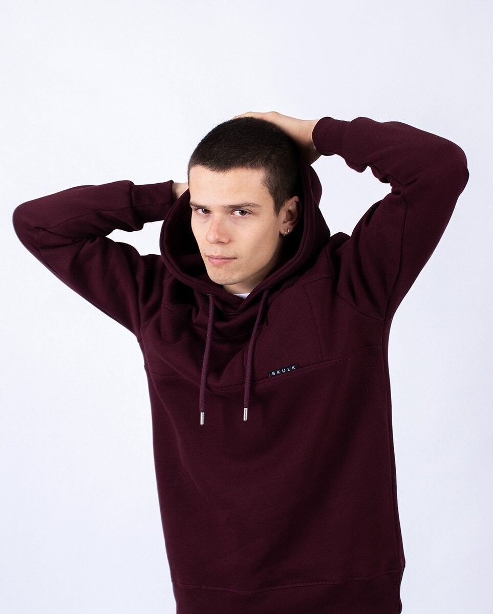 Felpa con cappuccio City Borgogna