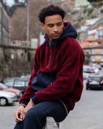 Sweat Capuche Borderland Bordeaux 1