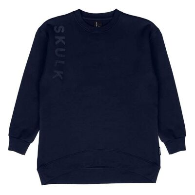 Sweatshirt über Marineblau