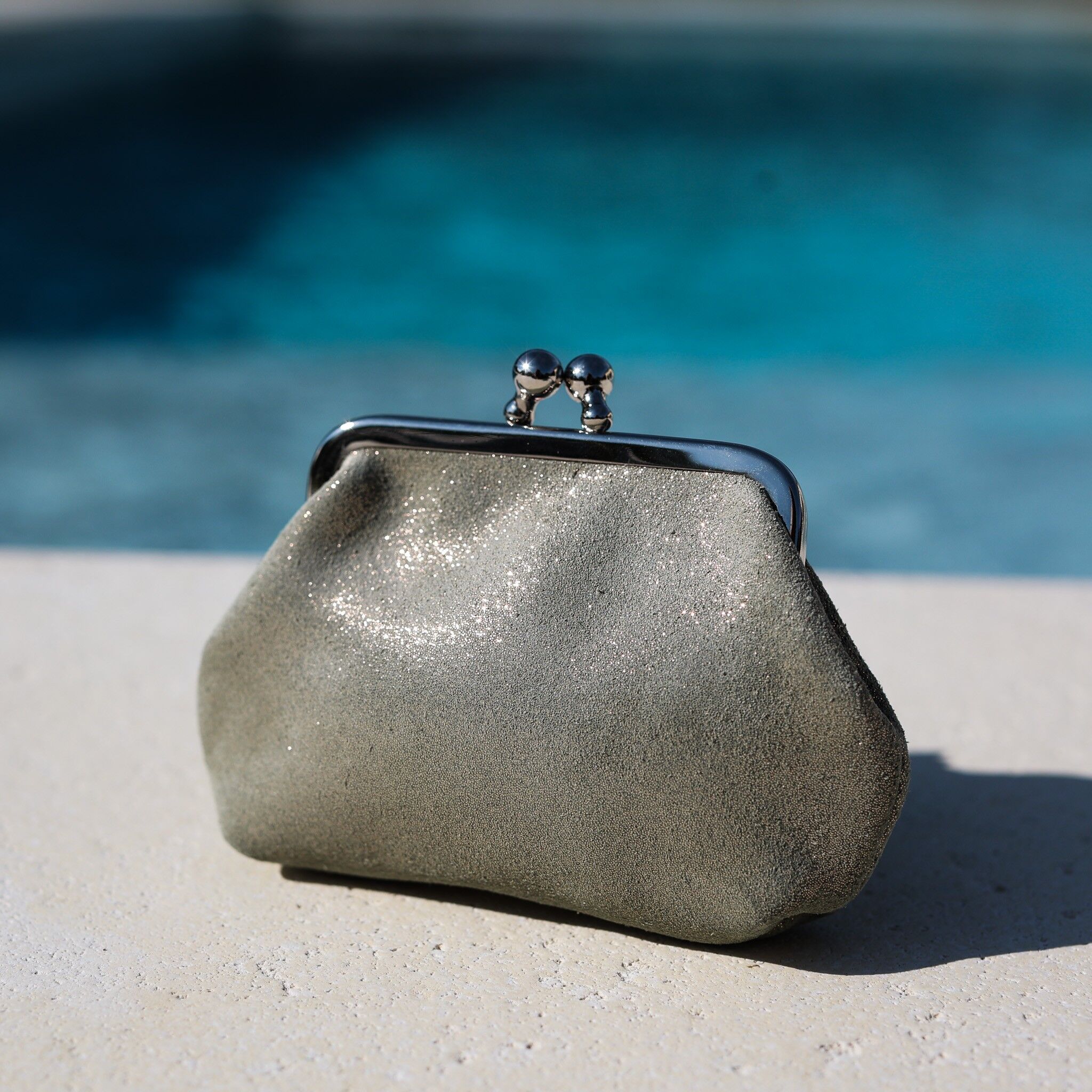 Reine Glittery Leather Purse