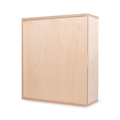 Large Integral Hinged Wooden Box, (345x300x104mm)