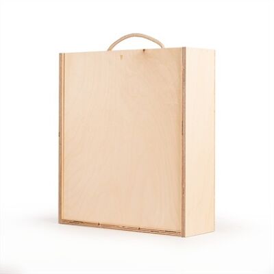 Three Bottle - Plywood Wine Box, (348x304x105mm)