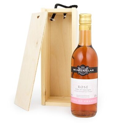 1/4 Bottle Wooden Wine Box, (226x78x74mm)