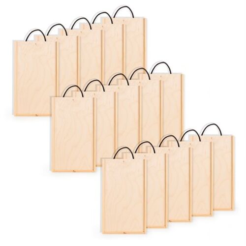 Pack of 15 - 2 Bottle Wine Boxes, (340x200x103mm)