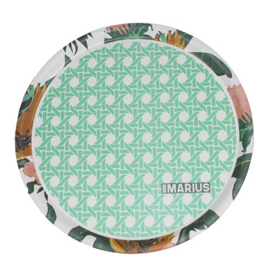 Plateau rond CANNAGE Celadon 45cm