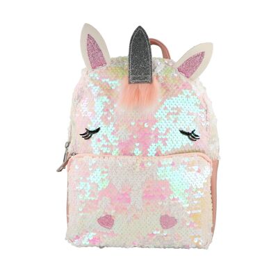 Sequin Unicorn Backpack - With Zipper and Pocket