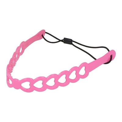 Silicone Headband with Hearts - Various Colors