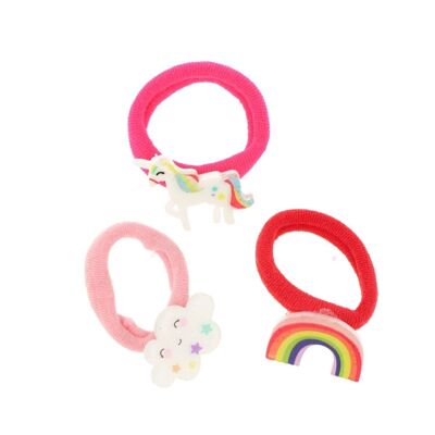 Set 3 Hair Bands - Unicorn, Cloud and Rainbow