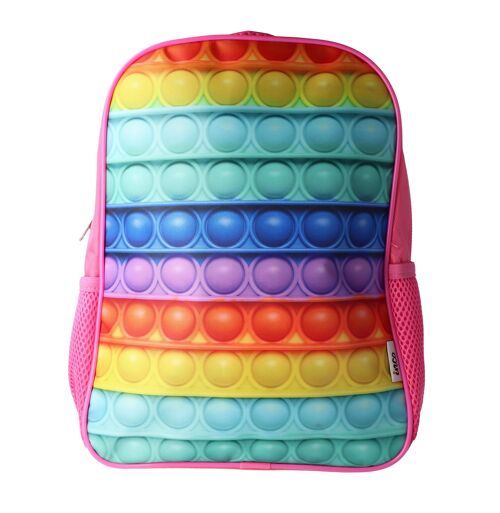 Mochila con Imagen Burbujas Pop It - Cremallera y Bolsillos