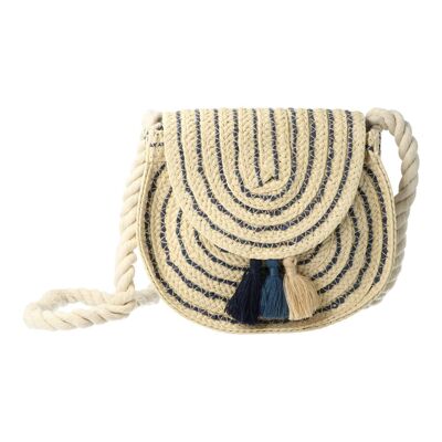 Raffia Sailor Bag with Tassels - Braided Handle