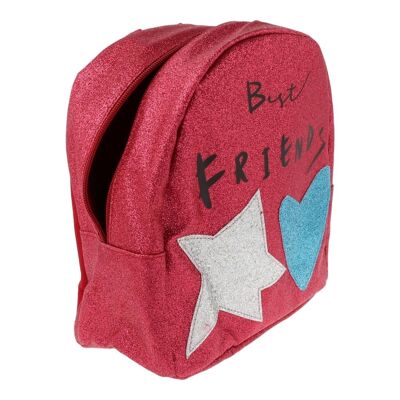 Best Friends Backpack with Glitter and Patches - Zip