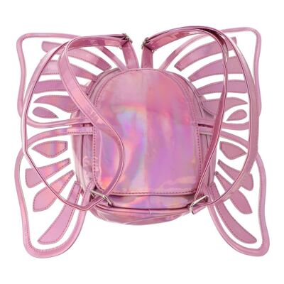 Detachable Butterfly Wings Backpack - Zipper - Pink
