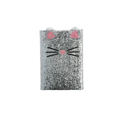 Glitter Cat Notizbuch - A5 - 80 Blatt à 80 g