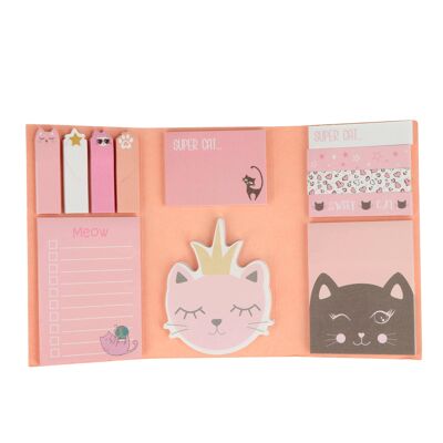 Lot de 12 notes autocollantes 'Collection chatons'