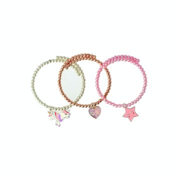 Lot de 3 Bracelets Enfant en Perles avec Ornement - Rigide 1