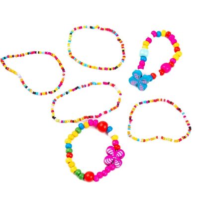 Set of 5 bracelets with beads