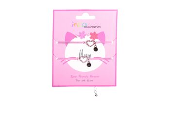 Pack de 2 Bracelets Elastiques - Best Friends Forever - Rose 1