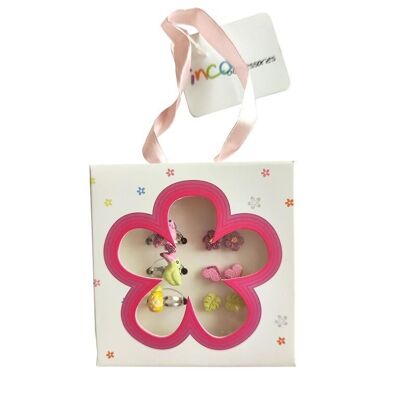 Children's Jewelery Set 3 Earrings and 3 Rings - Multicolor