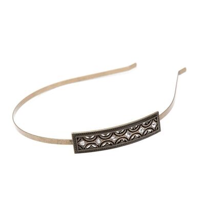 Metallic-Stirnband für Damen mit brillanter Verzierung - Gold