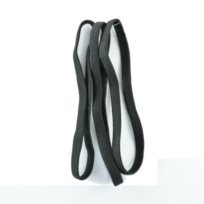 Set mit 3 elastischen Haarbändern - Sport - Schwarz