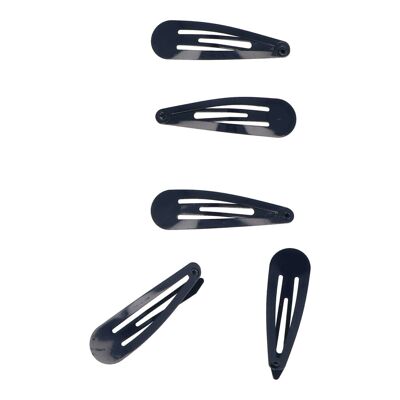 Pack of 5 Clips - Hairpins - Navy Blue